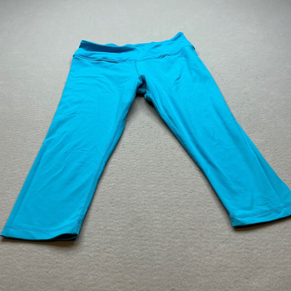 Lululemon Blue Cropped Leggings Capri Yoga Pants Size‎ 4 Athletic Activewear